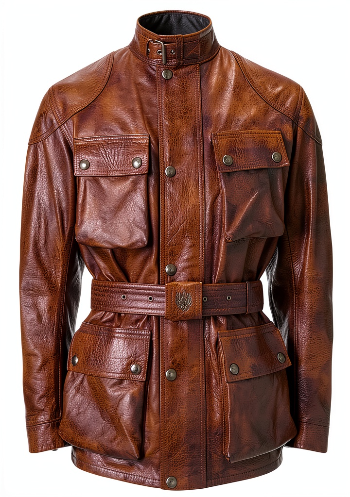 Veste Belstaff en cuir ciré à la main