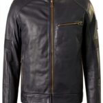 Veste moto en cuir Belstaff cuir veau ciré design XL-0