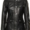 Veste en cuir noir Belstaff femme-0