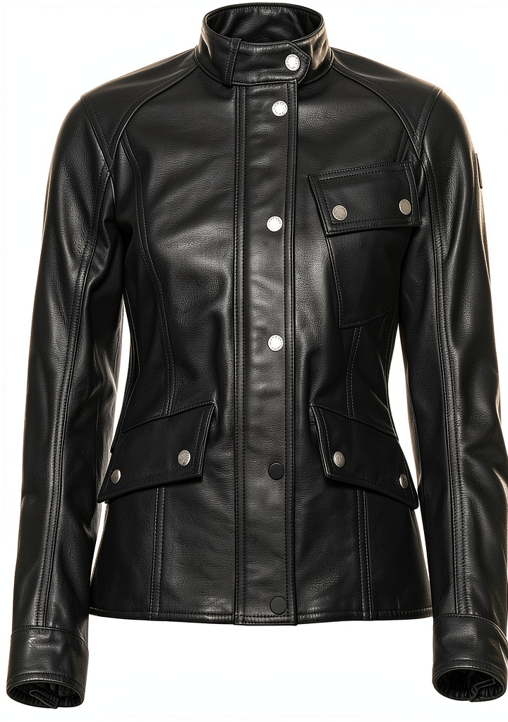 Veste en cuir noir Belstaff femme