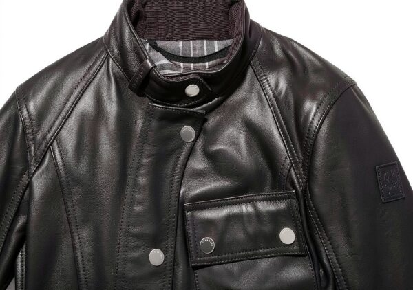 Veste en cuir noir Belstaff femme-4