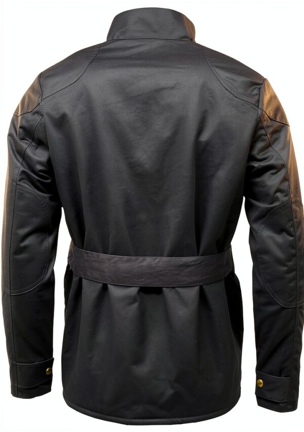 Blouson Game Homme Coton Ciré Noir Tartan Doublure-2