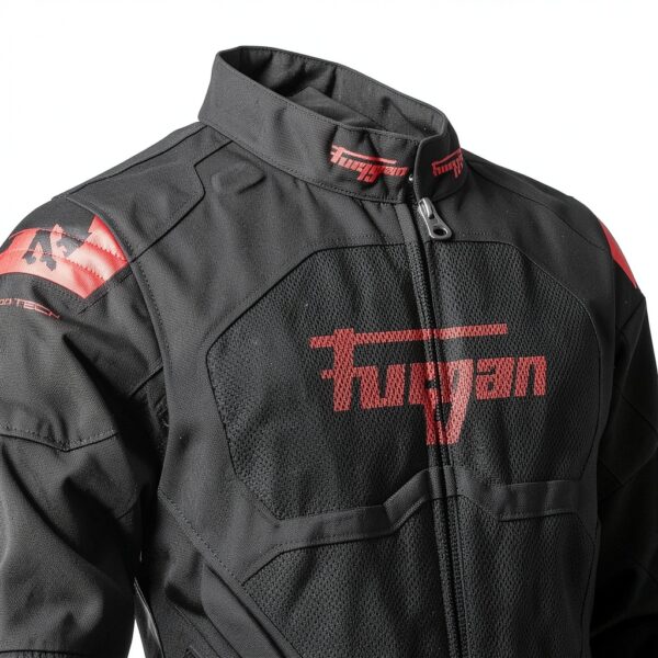 Furygan Veste Moto 6460 Noir Rouge XL Protection D3O Mesh Respirant-3
