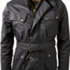 Blouson Game Homme Coton Ciré Noir Tartan Doublure-0