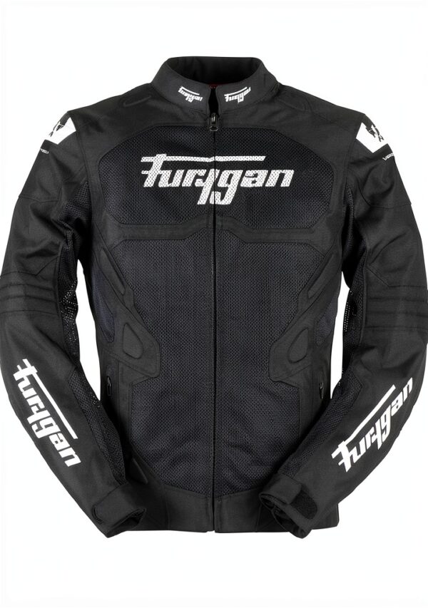 Veste moto Furygan D3O Mesh Noir Blanc Protection dorsale et épaules-0