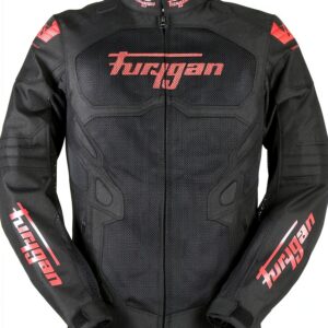 Furygan Veste Moto 6460 Noir Rouge XL Protection D3O Mesh Respirant-0