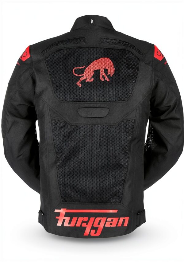 Furygan Veste Moto 6460 Noir Rouge XL Protection D3O Mesh Respirant-1