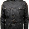 Blouson Game Homme Coton Ciré Noir Tartan Doublure-1