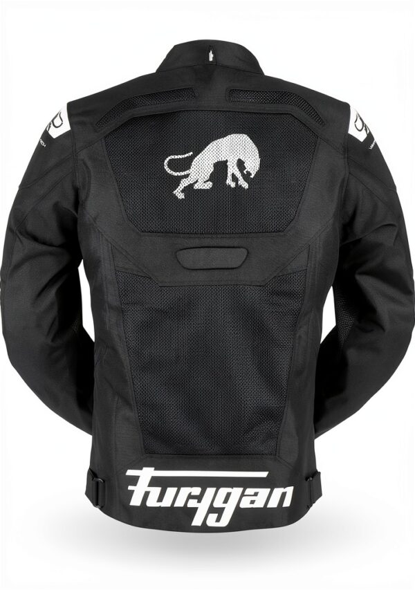 Veste moto Furygan D3O Mesh Noir Blanc Protection dorsale et épaules-1