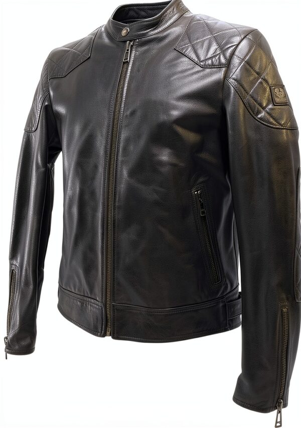 Vestes Hommes Belstaff Outlaw 2.0 Black Cuir Noir Blouson-2
