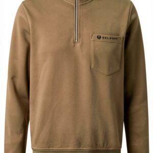 Pull Belstaff Quarter Pull zippé Vert Olive taille M-0