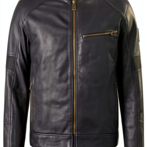 Blouson en cuir de moto Belstaff Vanguard noir 3XL cuir veau ciré-0