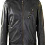 Veste V-Racer 2.0 Belstaff en cuir noir pour homme coupe classique-0