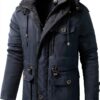 Mr.Stream Parka Homme Mi-Longue Sherpa Cachemire Vert Taille M-1