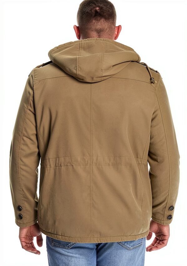 Mr.Stream Parka Homme Mi-Longue Sherpa Cachemire Vert-4