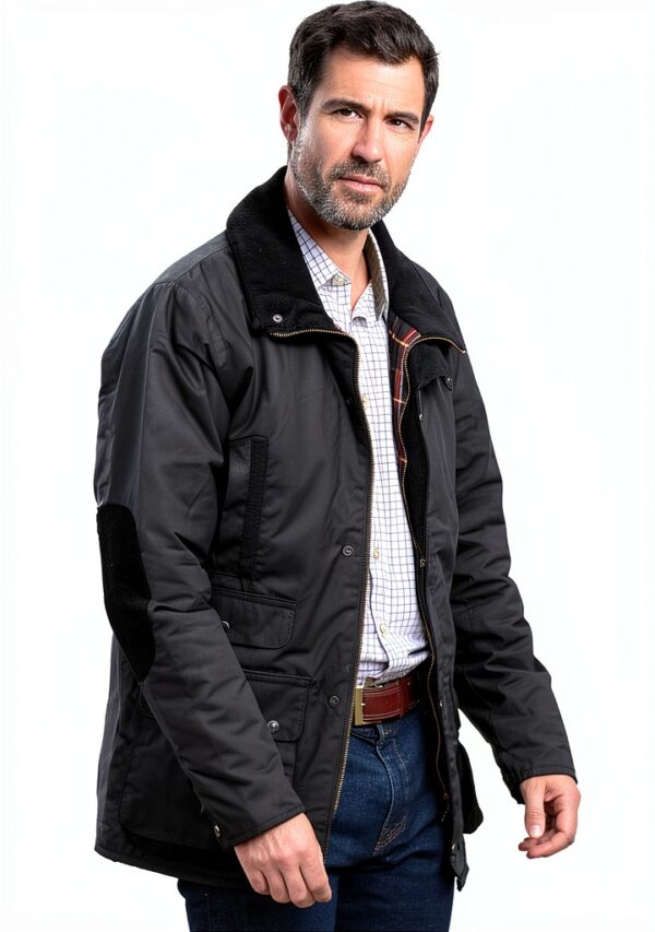 Veste Wax Hawthorn Homme Walker and Hawkes Blouson Marron XL-1