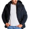 Mr.Stream Parka Homme Mi-Longue Sherpa Cachemire Vert Taille M-4