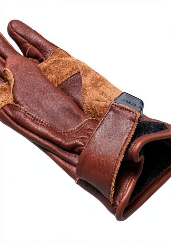 Gants de moto imperméables Belstaff Clinch Marron S-3