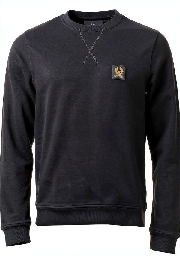 Sweat Belstaff Classic Homme Noir - Coupe régulière manches longues-0