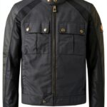 Belstaff Temple Blouson de moto en wax, schwarz, XL-0