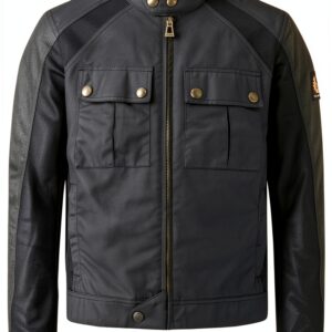 Belstaff Temple Blouson de moto en wax, schwarz, XL-0