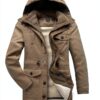 Mr.Stream Parka Homme Mi-Longue Sherpa Cachemire Vert Taille M-5