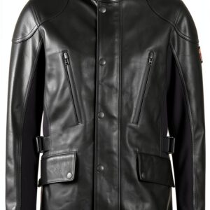 Belstaff Veste en cuir de moto 2XL – cuir 1,5 mm, poches multiples-0