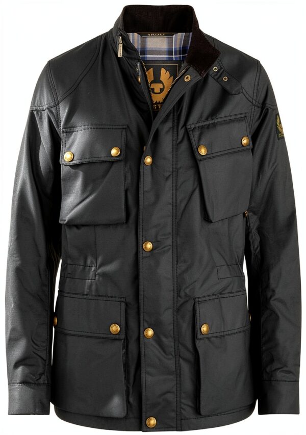 Veste Fieldmaster BELSTAFF en coton ciré noir taille 54 – officier-0