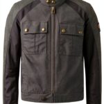 Belstaff Temple Blouson de moto en wax, mahagoni, M-0