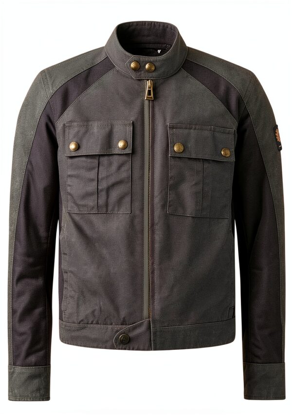 Belstaff Temple Blouson de moto en wax, mahagoni, M-0