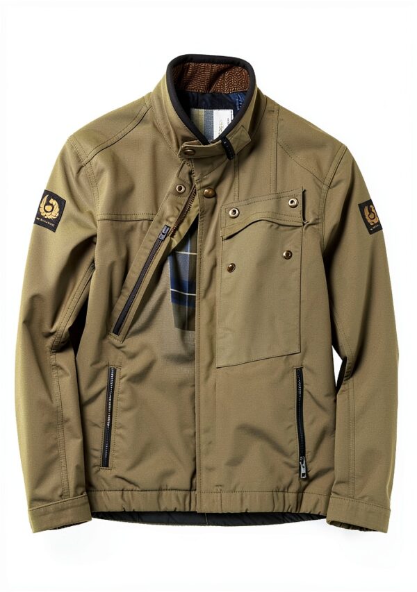 Belstaff Waymaster Blouson textile de moto, oliv, S-1